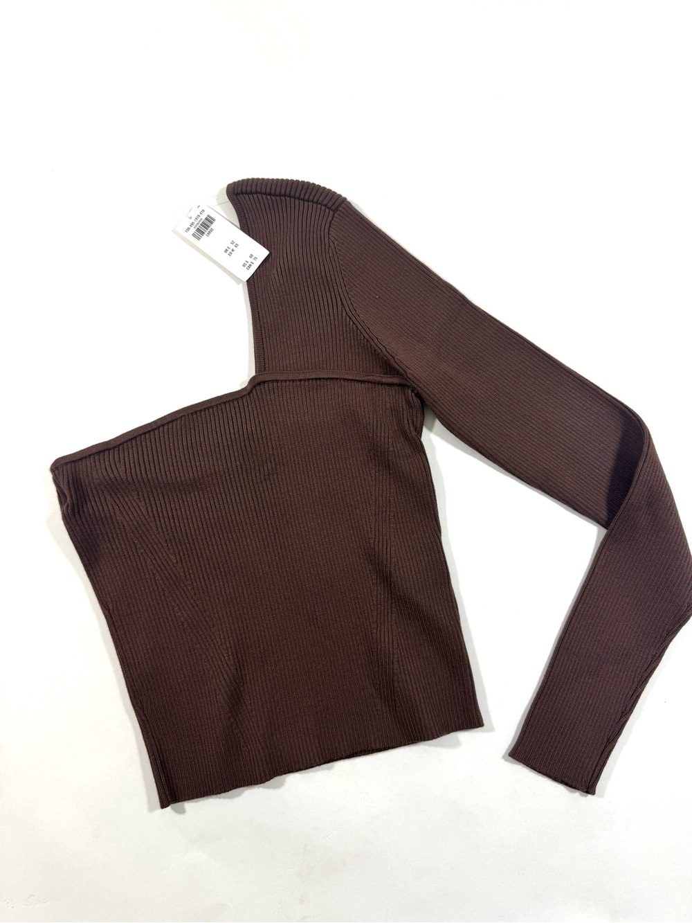 New Abercrombie Asymmetrical One Shoulder Sweater Brown